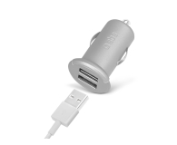 SBS Ladowarka Samochodowa SBS 2.4 A 2 USB Srebrna - 1436375 - zdjęcie 1